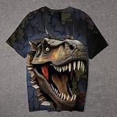 abordables Animales 3D para Niño-Chico 3D Graphic Camiseta Manga Corta Impresión 3D Verano Primavera Deportes Moda Ropa de calle Niños 5-12 años Cuello Barco Casual Diario Exterior Ajuste regular