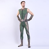 baratos Trajes para casais e grupos-Anti-herói Super-vilão Super heroi Fantasia fantasia Fatos de Corpo Patriótico for Unisexo Crianças Adulto Dia Das Bruxas Carnaval Espetáculo Comic Con