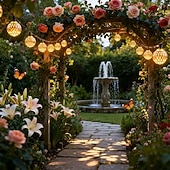 cheap Solar Outdoor Lights-Solar Powered Garden Fairy String Lights Iron Moroccan Ball Fairy Lights 12m 100LEDs for Home Yard Balcony Porch Trees Outdoor Party Decoration