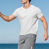 economico T-shirt e Canottiere da Corsa-Per uomo Tinta unita T-shirt da corsa Maglia a compressione Maglia atletica Sport in alto Estate Primavera Classico Manica Corta Asciugatura Rapida Leggero Traspirante Allenamento in Palestra