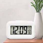 お買い得  彫刻-1ps 多機能電子時計 - 学生寮のベッドサイド電子時計、ナイトライト、温度、時刻、小型アラーム付き、卓上テーブルクロック