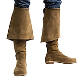 abordables Chaussures-Rétro Vintage Médiéval Renaissance Chaussures Bottes jazz plates Pirate Chevalier Viking Croisé Déguisement Homme Femmes Unisexe Pirate Mascarade Événement / Fête Mascarade Adulte Chaussures