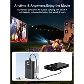 Недорогие Проекторы-Умный мини-проектор DLP с Wi-Fi 5G и Bluetooth, портативный карманный проектор с поддержкой декодирования 4K, коррекцией трапецеидальных искажений, ручной фокусировкой, сенсорным управлением, проектор
