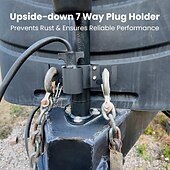cheap Tool Accessories-Aluminum Trailer Towing Chain Organizer &amp; 7-Way Plug Holder, Trailer Chain Holder, Trailer Towing Organizer Powder Coating, Heavy-Duty RV Tongue Jack Accessories for Outside Travel Camper