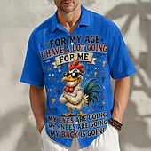 abordables Estampado Animal-Hombre Pato Argot divertido animales de dibujos animados Camisa Camisa de verano Abotonar la camisa Manga Corta Irónico Gracioso Diario Exterior Vacaciones Verano Primavera Cuello Vuelto Impresión 3D