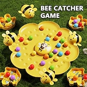 お買い得  Acessórios para festa-子供向けのおもしろい蜂のヘッドバンドゲーム &amp;大人向け、磁石のハチを使ったインタラクティブなファミリーボードゲーム、細かい運動能力を養う対戦型アクション玩具 &amp;バランス、男の子と女の子に最適な屋内パーティーゲーム、黄色