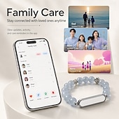 levne Chytré hodinky-Elegantní chytrý náramek pro ženy, fitness tracker ve stylu šperků s perleťově bílým korálkovým designem, stylový tracker aktivit pro každodenní pohodu, módní chytrý náramek s šperky, dárek pro ni