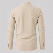 baratos Tops-Medieval Renascentista Camisa Pirata Viking Mistura com algodão e linho Fantasia Homens Viking Pirata Dia Das Bruxas Carnaval Espetáculo LARP Ren Faire Adulto Camisa