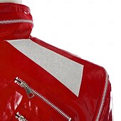 preiswerte Herrenkostüme-Popstar der 80er Sänger Kostüm mit roter Jacke Ausgefallene Kostüme Musik- und Bühnenikonen Retro Vintage 1980er for Herren Erwachsene Halloween Karneval Buchwoche Party Leistung Symphonie der