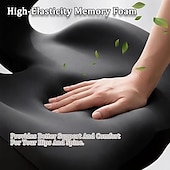 economico Cura Personale &amp; Salute-Cuscino ergonomico in memory foam con supporto lombare e per la schiena, ideale per sedia da ufficio, sgabello e sedile auto. Allevia il mal di schiena, riduce la pressione ed è il regalo perfetto per