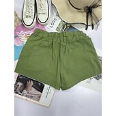 cheap Hot Shorts-Women's Cotton Shorts Fashion Streetwear Casual Short High Waist Plain Pocket Elastic Waistband Comfy Comfort Soft Stretchy Outdoor Vacation Street Dark-Gray Apricot Khaki Black Summer Spring Loose