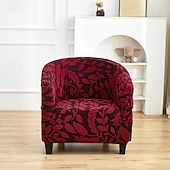 abordables Cubierta de sillón y silla sin brazo-1 Pingle Club Chair Cover, Fully Enclosed And Protected Sofa Chair Cover, Printed High Elasticity Full Coverage Armchair Sofa Cover, Household And internet Cafe Dust Cover, Easy To Clean Thin Printed