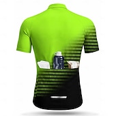 voordelige Heren shirts-Heren Wielrenshirt Verloop Korte mouw Fietsen Shirt Kleding Bovenlichaam met 3 achterzakken UV-bestendig Met zakken Rits Aan De Voorzijde Reflecterende strips Sport Groen Kleding