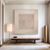 billiga Wabi Sabi-Mintura Handmade Textured Grid Oil Paintings On Canvas Wall Art Decoration Modern Abstract Pictures For Home Hotel Decor Rolled Frameless Unstretched Painting