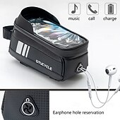 baratos Evento e suprimentos de festa-Bolsa para bicicleta com compartimento para celular de 7 polegadas, impermeável, para quadro frontal, compatível com telas sensíveis ao toque, ideal para mountain bike e bicicletas de estrada. Feita