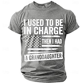 cheap Men's Funny T shirts-Men's I Used To Be In Charge Then I Had A Granddaughter T-Shirt, Funny Grandpa Gift Tee