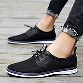 economico Scarpe Casual con Lacci-Scarpe da ginnastica casual da uomo bianche con lacci, leggere, traspiranti e comode, ideali per camminare, per un look casual elegante, basse, perfette per l'uso quotidiano, i viaggi, gli spostamenti e le uscite del fine settimana.
