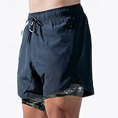 preiswerte Laufshorts-Herren Laufshorts Sportshorts Fitnessshorts Kordelzug Taschen Shorts Lässig Täglich Outdoor Sommer Frühling Schnelltrocknend Leicht Feuchtigkeitsableitend Atmungsaktiv Fitnessstudio Fitnesstraining