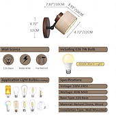 cheap Indoor Wall Lights-Natural Stone Wall Sconce Adjustable Stone Mounted Bathroom Light Hardwired Farmhouse Rustic Lamp Mid Century Modern Lighting for Bedroom Living Room Bedside 85-265V
