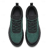 voordelige Casual Veterschoenen-Groene herenwandelschoenen, veterschoenen voor buiten, stevige wandelschoenen met antislipzool voor reizen, kamperen en dagelijks gebruik.