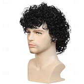 cheap Historical Wigs-Short Curly 80s 90s Costume Wig Cosplay Wig for Men