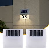 billiga Außenwandleuchten-1PC Solar Outdoor Wall Light for Courtyard Garden Fence Household and Garden Number Light
