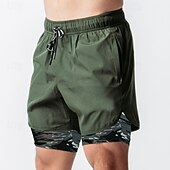 preiswerte Laufshorts-Herren Laufshorts Sportshorts Fitnessshorts Kordelzug Taschen Shorts Lässig Täglich Outdoor Sommer Frühling Schnelltrocknend Leicht Feuchtigkeitsableitend Atmungsaktiv Fitnessstudio Fitnesstraining