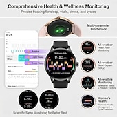 cheap Smartwatch-Smart Watch for Women, 1.27" Round Display Elegant Smartwatch with AI Voice Assistant, SpO2 Heart Rate Sleep Monitor, 100+ Watch Faces, Fashion Fitness Tracker for Android iOS