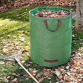 cheap Storage &amp; Organization-Reusable Garden Waste Bag with Handles - Durable PP Material for Yard Prunings, Leaves, and Plants - Green with Red Stitching, Perfect for Garden Maintenance and Landscaping, Reusable Garden Waste Bag