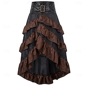 cheap Bottoms-Retro Vintage Medieval Renaissance Skirt Corset Pirate Fancy Dress Women's Pirate Fantasy Steampunk Casual Daily Adults' Skirts
