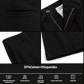 economico Chino-pantaloni chino da uomo casual neri e bianchi micro-elastici