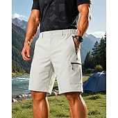 baratos Partes inferiores-Homens Shorts ao ar livre Bermuda Cargo Shorts de caminhada Calções Cambat Verão Primavera Outono Ao ar livre Moderno Prova-de-Água Secagem Rápida Leve Respirável Calção Zípers Bolsos Cinzento Escuro