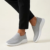 preiswerte Lässige Sandalen-Graue Herren-Sneaker zum Hineinschlüpfen, leicht, atmungsaktiv und bequem – lässige Low-Top-Sneaker für Alltag, Reisen, Pendeln und entspannte Wochenend-Looks.