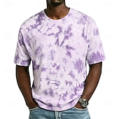 abordables Translation-Homme Teinture par nouage T-shirt Manche Courte T-shirt Col ras du cou Chemise Vacances Quotidien Salle de sport Rue Bleu Jaune Rose Claire Printemps &amp; Été Vêtement Tenue S M L XL 2XL 3XL