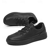 preiswerte Lässige Sneakers-Weiße, flache Herren-Sneaker zum Schnüren, lässige, minimalistische Laufschuhe mit gepolsterter Gummisohle für Alltag, Reisen, Pendeln und Wochenendausflüge.