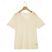 billiga grundläggande t-shirts-Herr T-shirt Stickad T-shirt T-tröja Kortärmad V-hals Sommar Ensfärgat Mode Lättvikt Grundläggande Nät Stickat Ledigt Semester Gata Svart Purpur Grön Topp t-shirt för män
