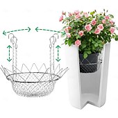 baratos recipientes de plantas-Suporte ajustável para vasos grandes, feito em aço inoxidável resistente à ferrugem, tamanho universal de 30 a 45 cm (12 a 18 polegadas), eleva as plantas para reduzir o uso de terra, ideal para