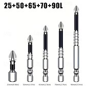 cheap Drill Bit Set-15pcs K5 Anti-Slip Shock-Resistant Threaded Drill Bit Set, Suitable for Electric Screwdrivers, High Hardness, Anti-Slip, Shockproof Magnetic Drill Bits, Compatible with Electric and Manual Drills