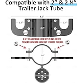 cheap Tool Accessories-Aluminum Trailer Towing Chain Organizer &amp; 7-Way Plug Holder, Trailer Chain Holder, Trailer Towing Organizer Powder Coating, Heavy-Duty RV Tongue Jack Accessories for Outside Travel Camper