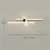 cheap Outdoor Wall Lights-Outdoor LED Wall Lamp Curved Design Waterproof 80cm Modern Indoor Double-Head Wall Light Up Down Lighting for Bedroom Warm Light 1PCS