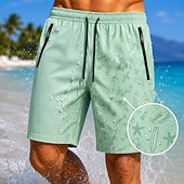 economico Costumi da Bagno per Uomini-Per uomo Costumi da bagno Pantaloncini da bagno boxer Shorts Tasca Elastico in vita Tinta unita Asciugatura Rapida Scolorimento in acqua Sopra il ginocchio Casuale Spiaggia Nuoto Vacanza Moda Blu