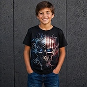 cheap Boy's 3D Vision &amp; Geometry-Boys' 3D Graphic Geometric T shirt Tee Short Sleeve 3D Print Summer Spring Sports Fashion Streetwear Kids 4-12 Years Crew Neck Casual Daily Outdoor Regular Fit