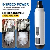 cheap Nail Clippers &amp; Grinders-Dog Nail Grinders Painless USB Charging Rechargeable Pet Nail Clippers Quiet Electric Dog Cat Paws Nail Tools