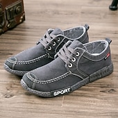 preiswerte Lässige Schnürschuhe-Lässige Herren-Schnürschuhe aus Denim, leichte Sport-Sneaker für Reisen, Alltag und Wochenendoutfits