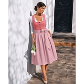 cheap Women-Oktoberfest Dress Dirndl Maid Bavarian German Munich Wiesn Women's Party Beer Festival Traditional Style Cloth Without Blouse (75CM)