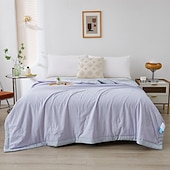 cheap Cooling Bedding-Cooling Blanket Summer Comforter Lightweight Cool Quilt Soft Breathable Air Conditioning Blanket Floral Summer Bedspread for Hot Sleepers Bedroom Home