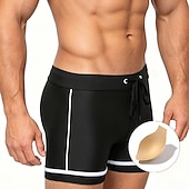 billige Swim Trunks &amp; Board Shorts-Men's Swim Shorts Swim Trunks Solid Colored Drawstring Boyleg Quick Dry Stretchy Breathable Swimwear Bottoms Surfing Water Sports Swimming Summer