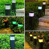 baratos Luzes e lanternas de caminho-Lâmpada led externa para gramado ip65 à prova d' água poste de jardim poste poste de amarração lâmpada de coluna de alumínio caminho de garagem piso gramado iluminação paisagística luzes plug-in