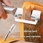 cheap Fruit &amp; Vegetable Tools-1/2pcs Stainless Steel Fruit Peeler Knives, Easy &amp; Effortless Sugarcane, Pineapple &amp; Melon Peeling, Ergonomic Handle, Sharp Forged Blades, Kitchen Essential Gadget