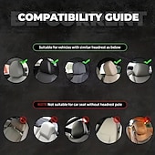  Conjunto de 2/4 capas engraçadas e assustadoras para encosto de cabeça de carro, com design de rosto horripilante. Ideal para pegadinhas nos bancos dianteiros, Halloween ou como presente de